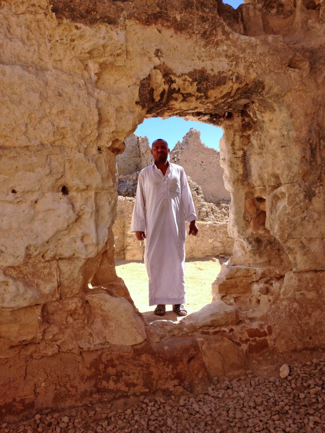 Guide in the oracle temple in Siwa Oasis