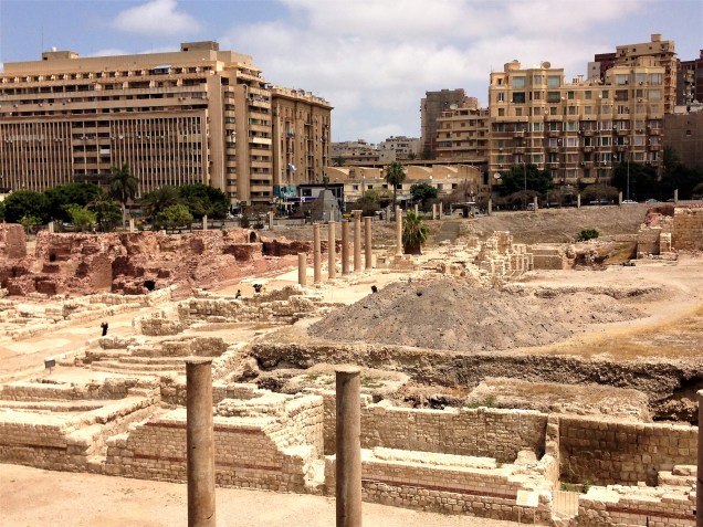 Northern portion of the archaeological dig at Kom el Dikka, Alexandria