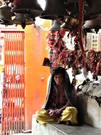 The old lady at Chitai Temple, Almora, Uttarakhand