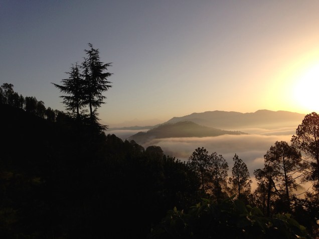 Spectacular sunset at Papershali, Balta Bari, near Almora, Uttarakhand