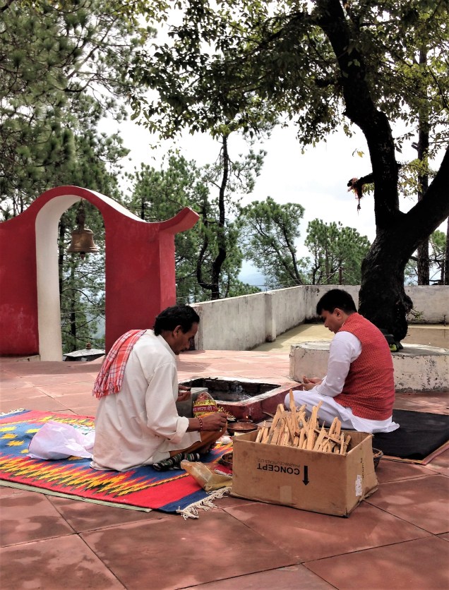 Puja at Kasar Devi Mandir, Kasar Devi, Almora, Uttarakhand
