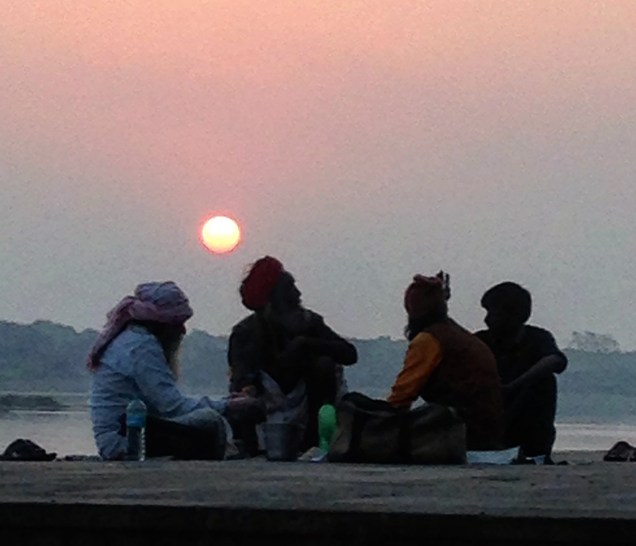 Sunset on the Narmada, Maheshwar