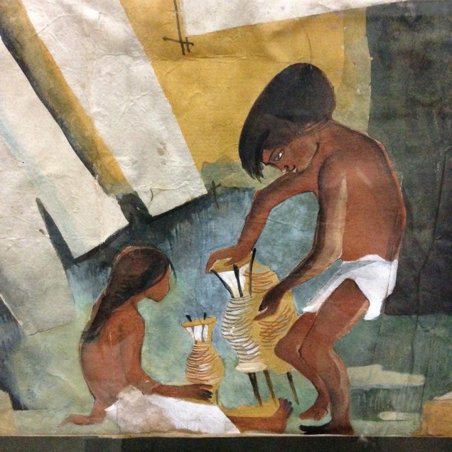 Children in Bodo weavers' village, Assam State Museum, Guwahati, Assam